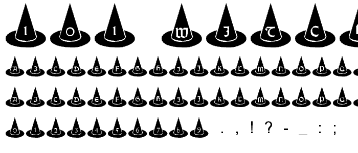101! Witches Hat font